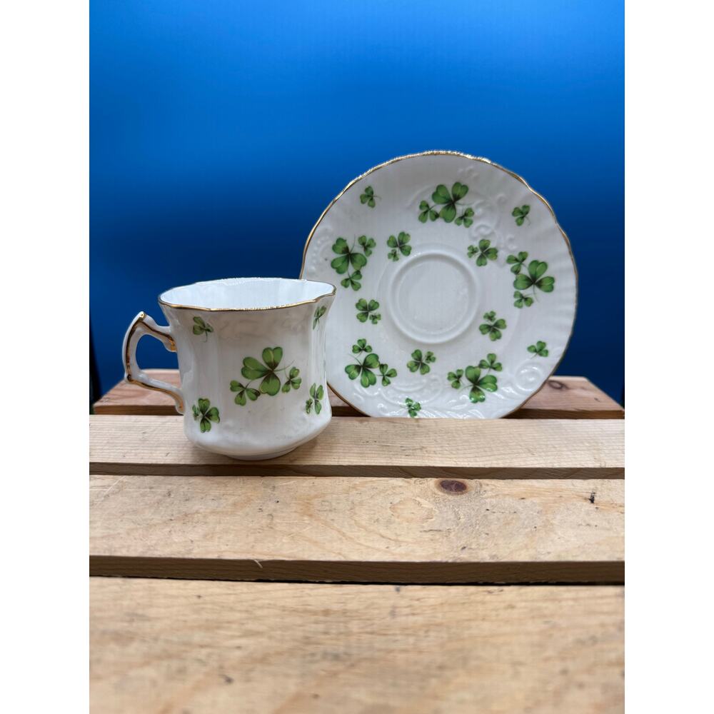 Vintage Hammersley Spode Group Bone China Shamrock Cup & Saucer Set - England